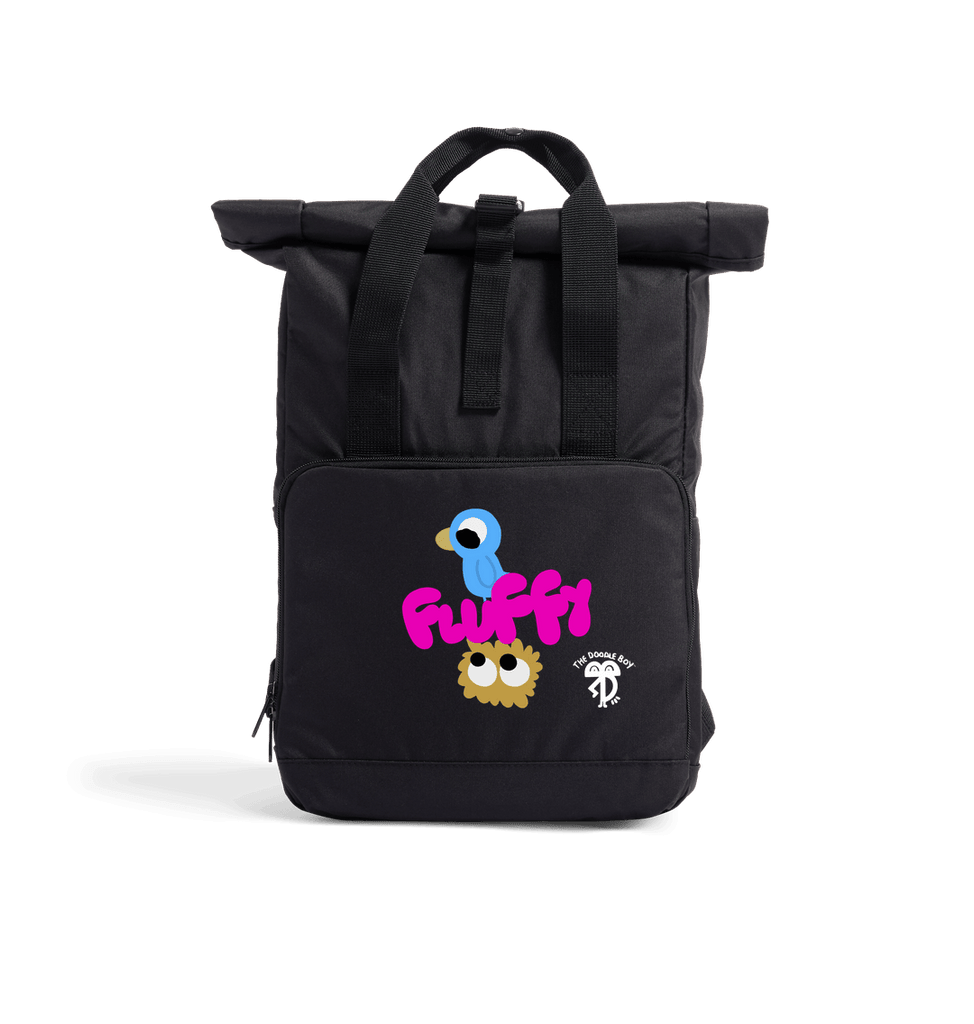 Black 'Fluffy' By The Doodle Boy - Backpack