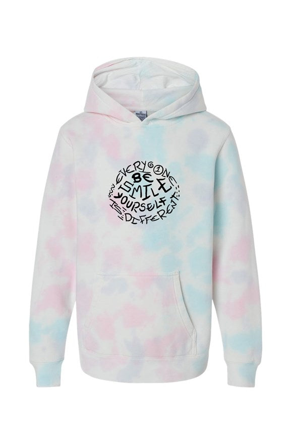 TDB EID/Be yourself - Youth Cotton Candy Tie Dye Hoodie