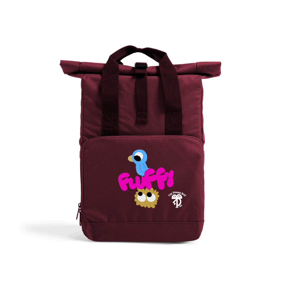 Burgundy 'Fluffy' By The Doodle Boy - Backpack