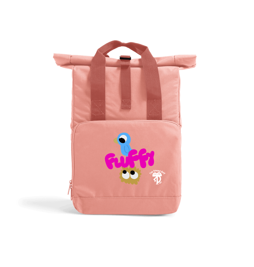 Blush Pink 'Fluffy' By The Doodle Boy - Backpack
